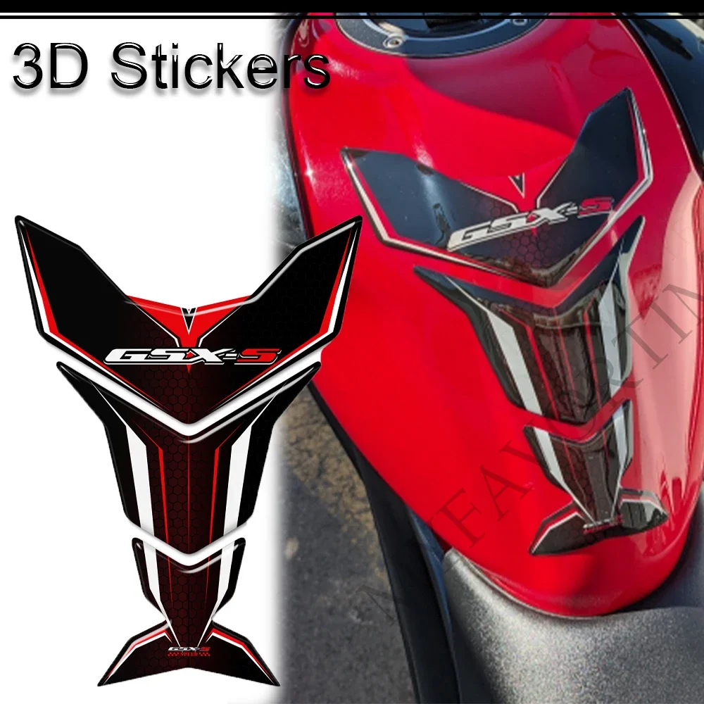 Blotnik 3D naklejki kalkomania GSXS GSX-S 750 1000 Logo dla GSX-S125 Suzuki GSX-S750 GSX-S1000 chroniąca osłona zbiornika