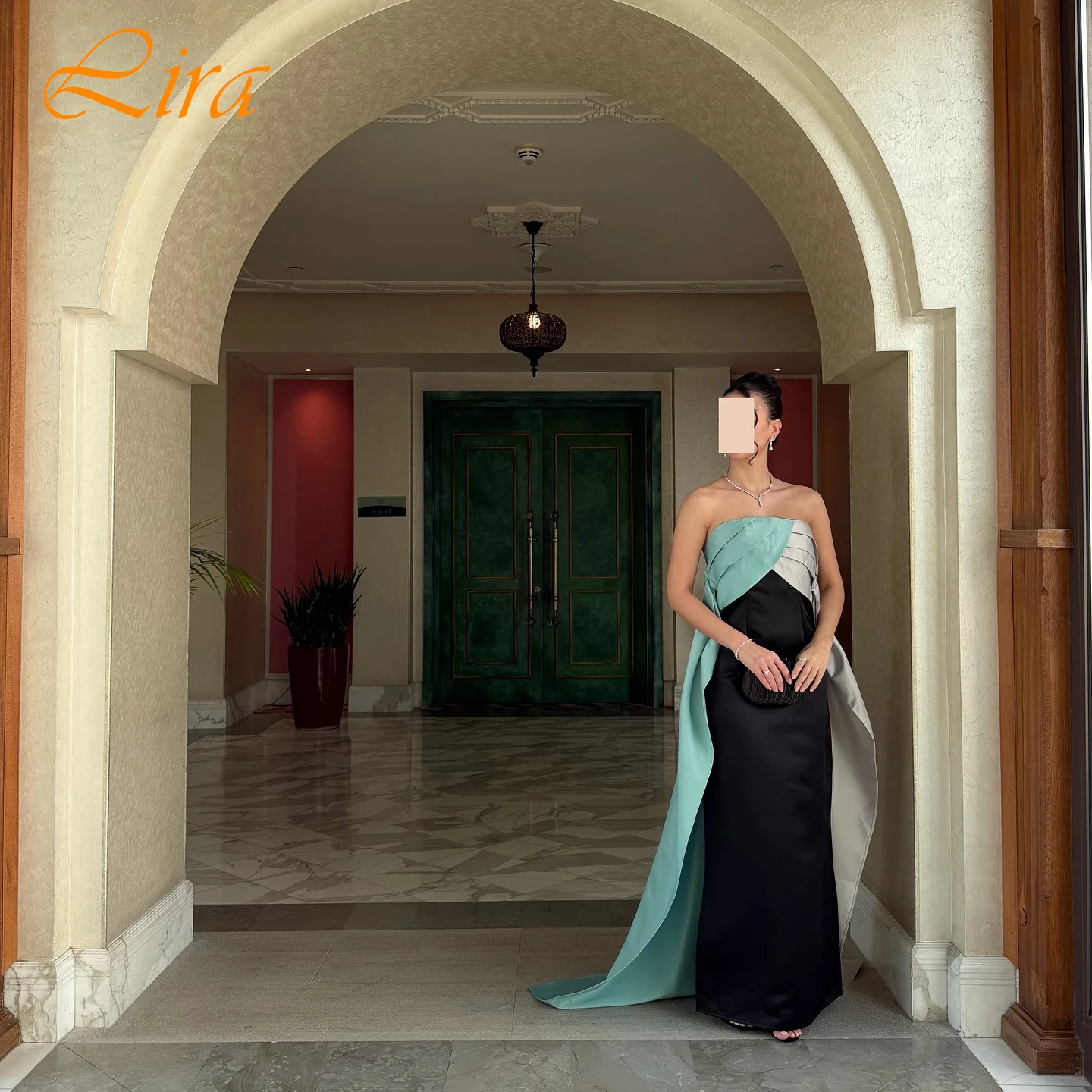 

Customized Straight Strapless Sleeveless Elegant Evening Dress Delicate Bespoke Occasion Gowns Classic Modern Party Dress