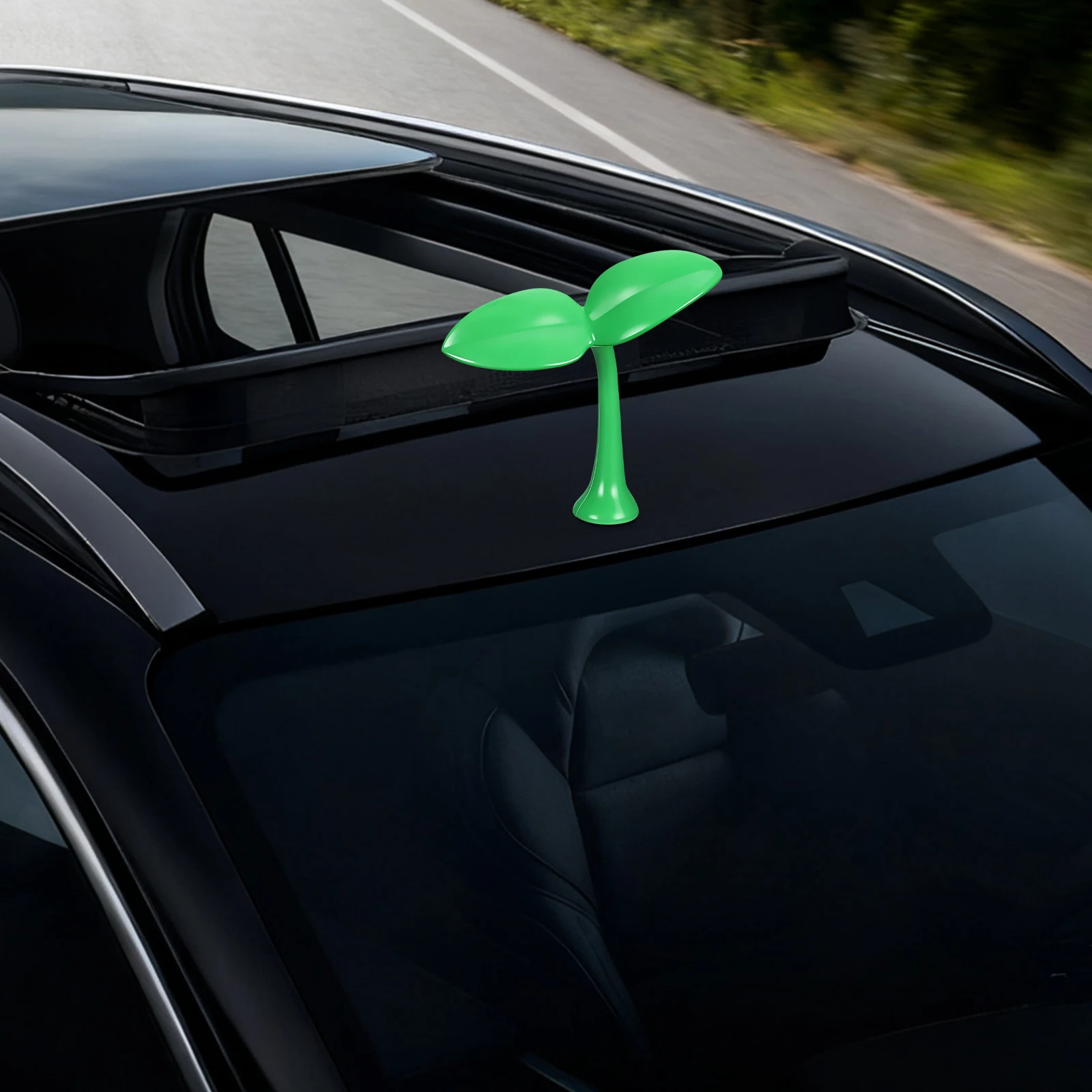 

3Pcs Bean Sprout Car Roof Decoration Cute Green Grass Car Decal Stickers for Cars Exterior Accessories Stylish Hood Ornament