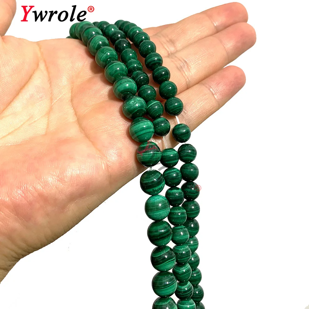 

AAA Natural Genuine Malachite Smooth Round Green Gemstone Beads For Jewelry Making DIY Bracelet Handmade Accessories 6 8 10 12MM