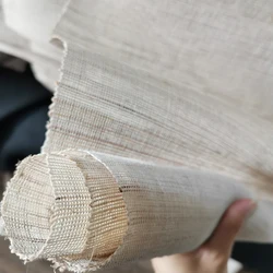 Ramie 원단 리프팅 커튼 차광 조명 변속기, 수제 일본 스타일 도어 및 창문 파티션