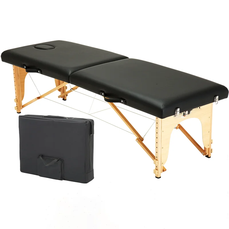 

Foldable beauty bed Comfortable adjustable height Portable massage bed Easy to use massage bed