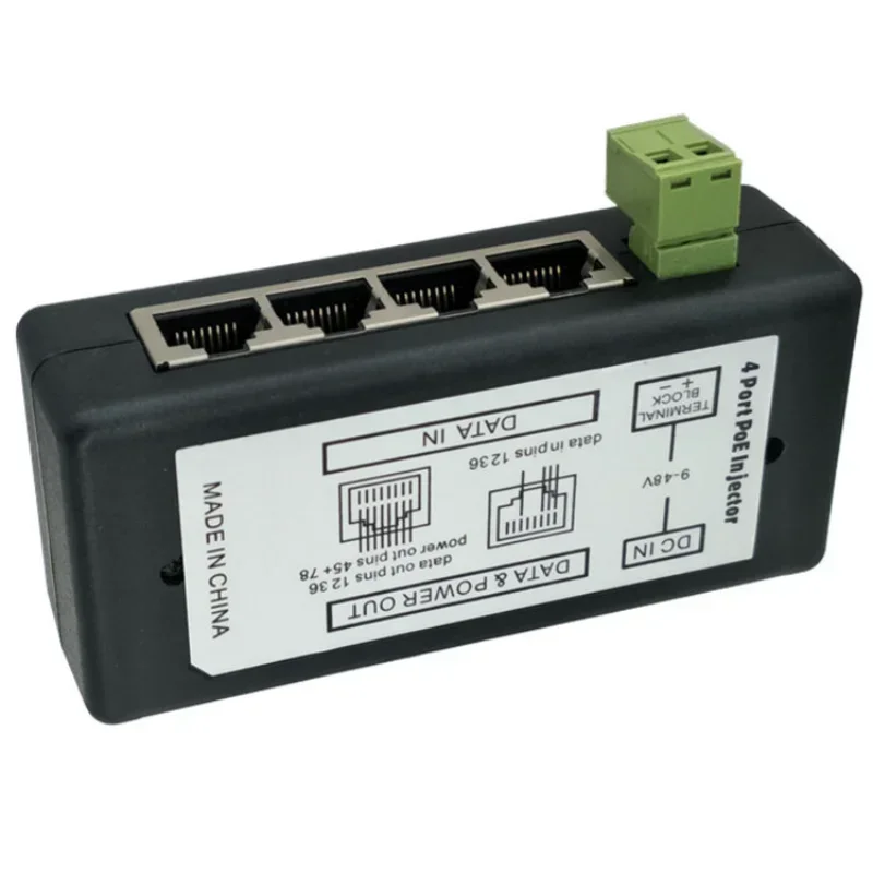 Imagem -04 - Anpwoo-injetor Módulo Passivo Power Over Ethernet dc 948v Fonte de Alimentação da Câmera ip Adaptador Poe Switch Poe Box Portas Lan