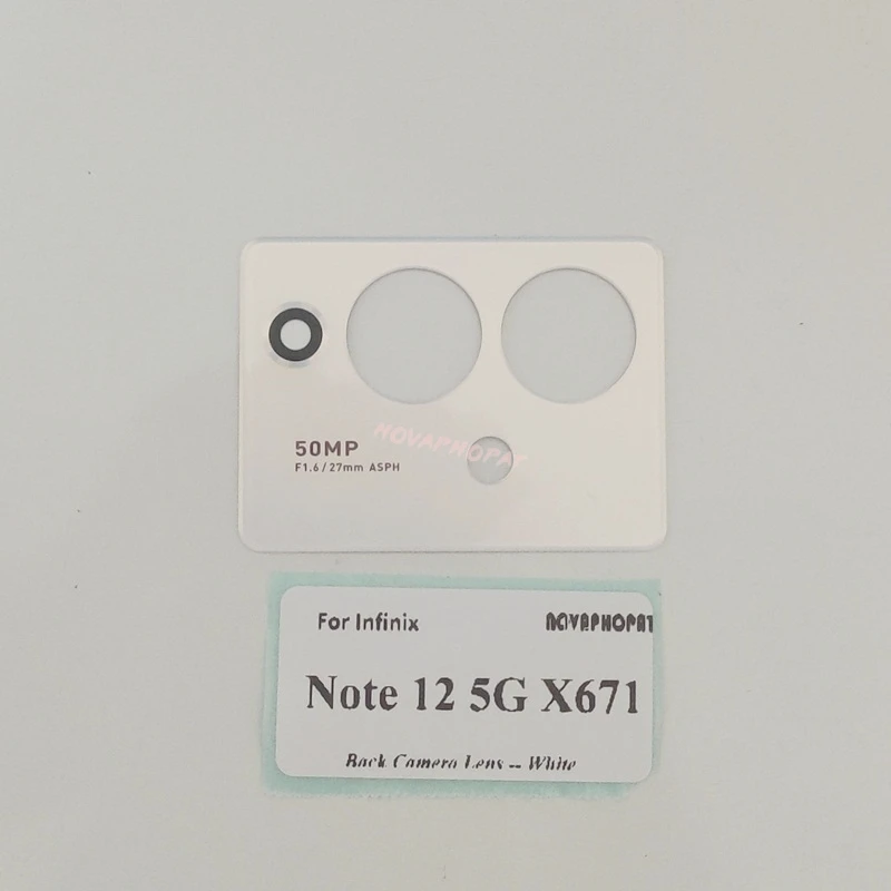 Novaphopat Back Rear Camera Glass Lens Glass Panel Cover For infinix Note 12 5G X671 / Note 12 Pro 5G X671B