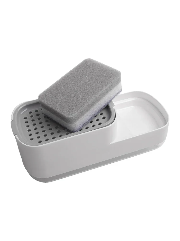 

Дозатор для мыла для посуды Keep Your Kitchen Tidy со сливными отверстиями, легко разбирается и чистится, варианты белого/черного цвета