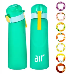 1pc Air Water Bottle With 1pc Random Flavor Pods Portable Transparent With Straw Leak Proof for Outdoor Sports Fitness Gym