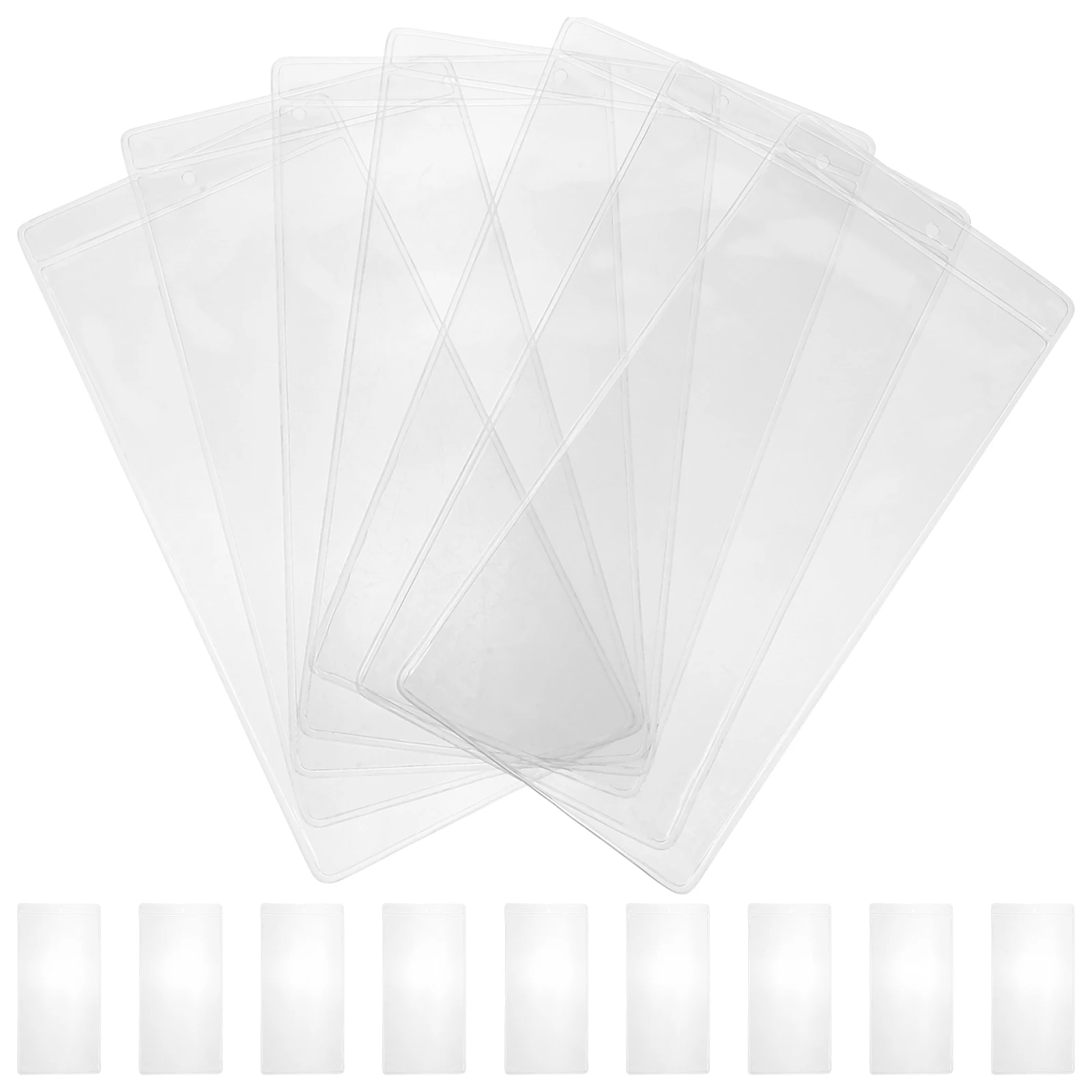 

30pcs Bookmark Bags PVC Transparent 7 7x16 3cm Creative Lightweight Bookmarks Organizer Blank Display Sleeves Packaging
