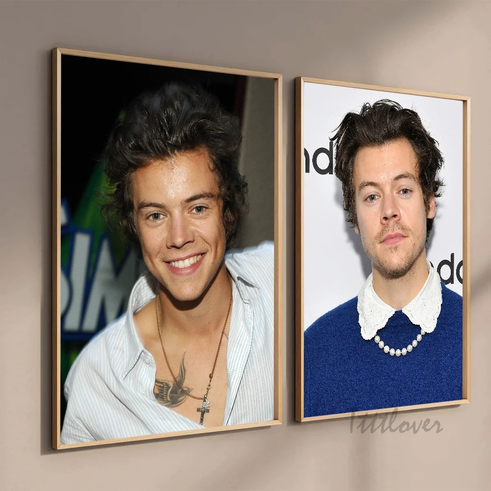 Famous Pop Singer H-Harris_Styles Poster Stickers Art Wall Murals Decor Game Room Decor Gifts HD Painting