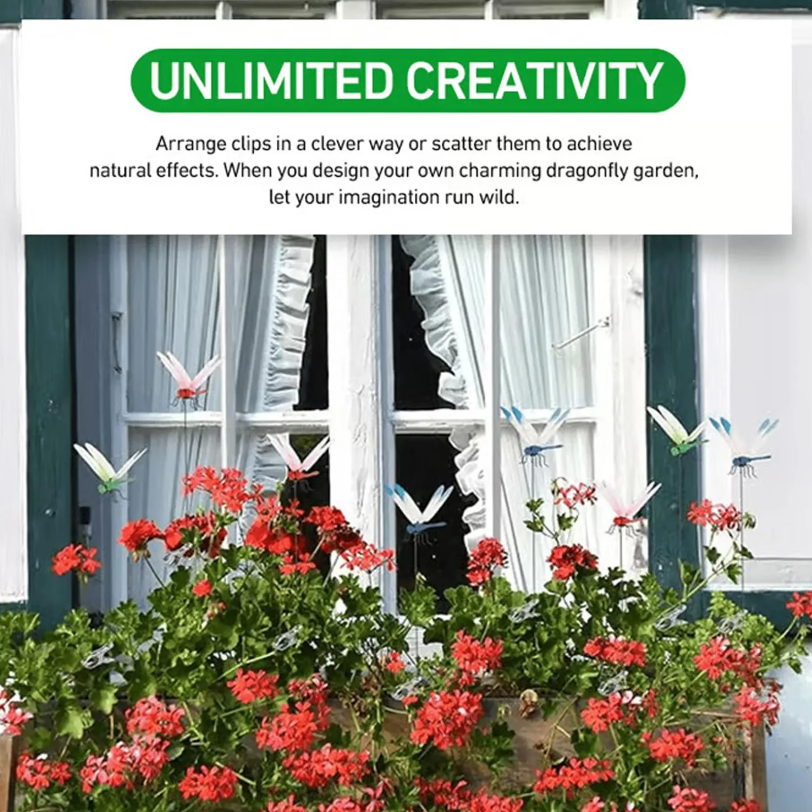 اليعسوب كليب الحشرات الردع محاكاة ديكور الفناء البستنة مناسبة لتزيين ساحة حديقة الفناء #6