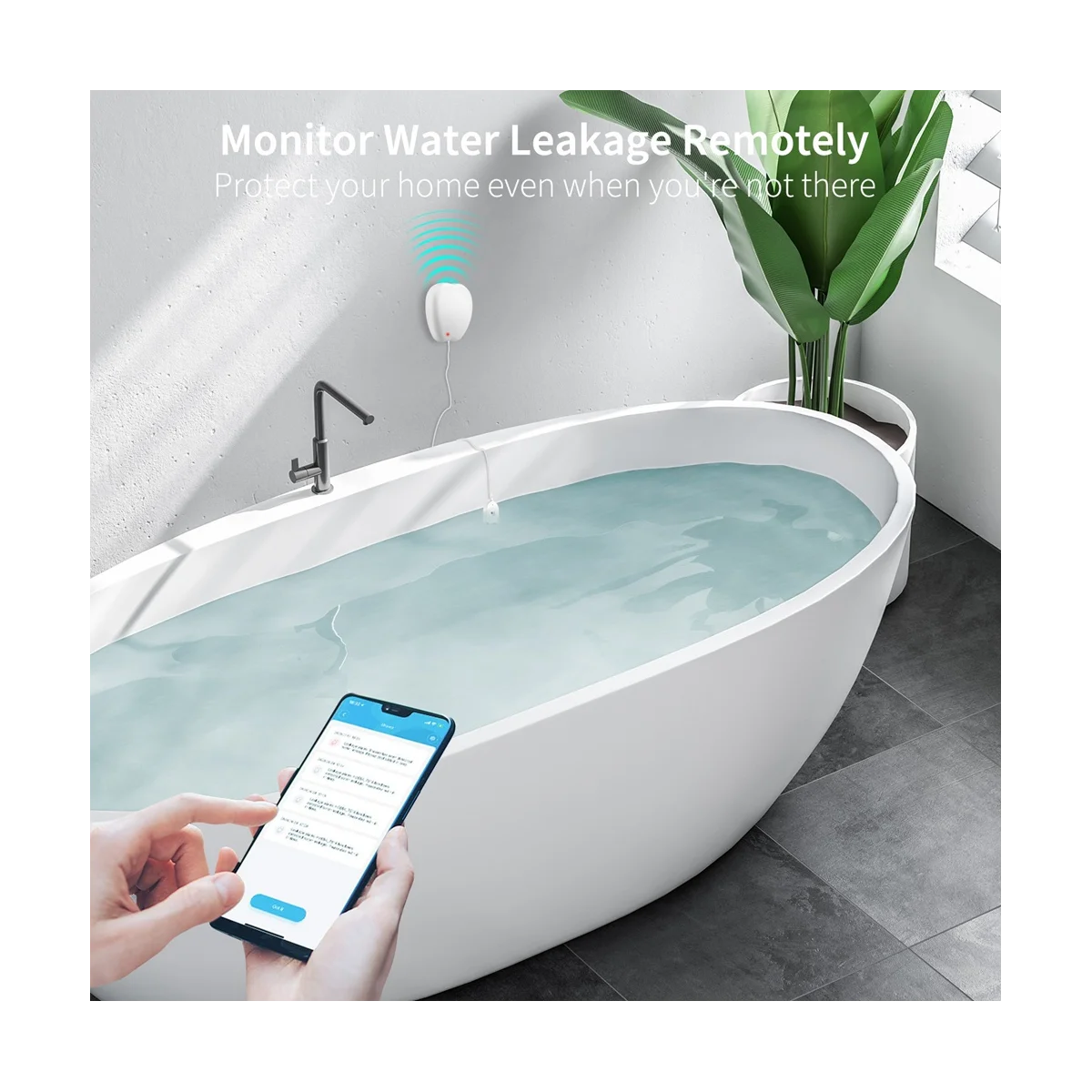 물 알람 센서, 와이파이 누수 감지기, 넘침 홍수 누출 경보, 원격 모니터 누출 알림