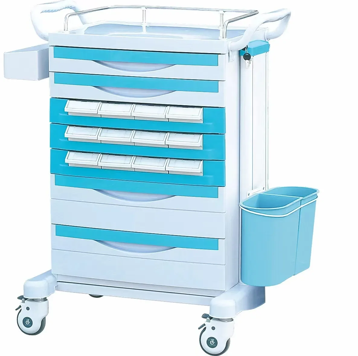 Medicine trolley cart Medical hospital furniture abs emergency medical trolley for hospital clinic