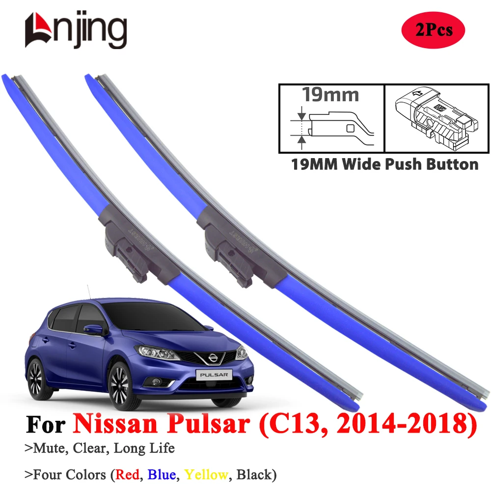 

LNJING Wiper Blades For Nissan Pulsar C13 Hatchback 2014-2018