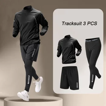 2024 männer Sets Outdoor Quick Dry Jacke Anzug 1-3 Stück Fitness Sport Jogging Workout Sportswear Koreanische Gym Kleidung sportswear