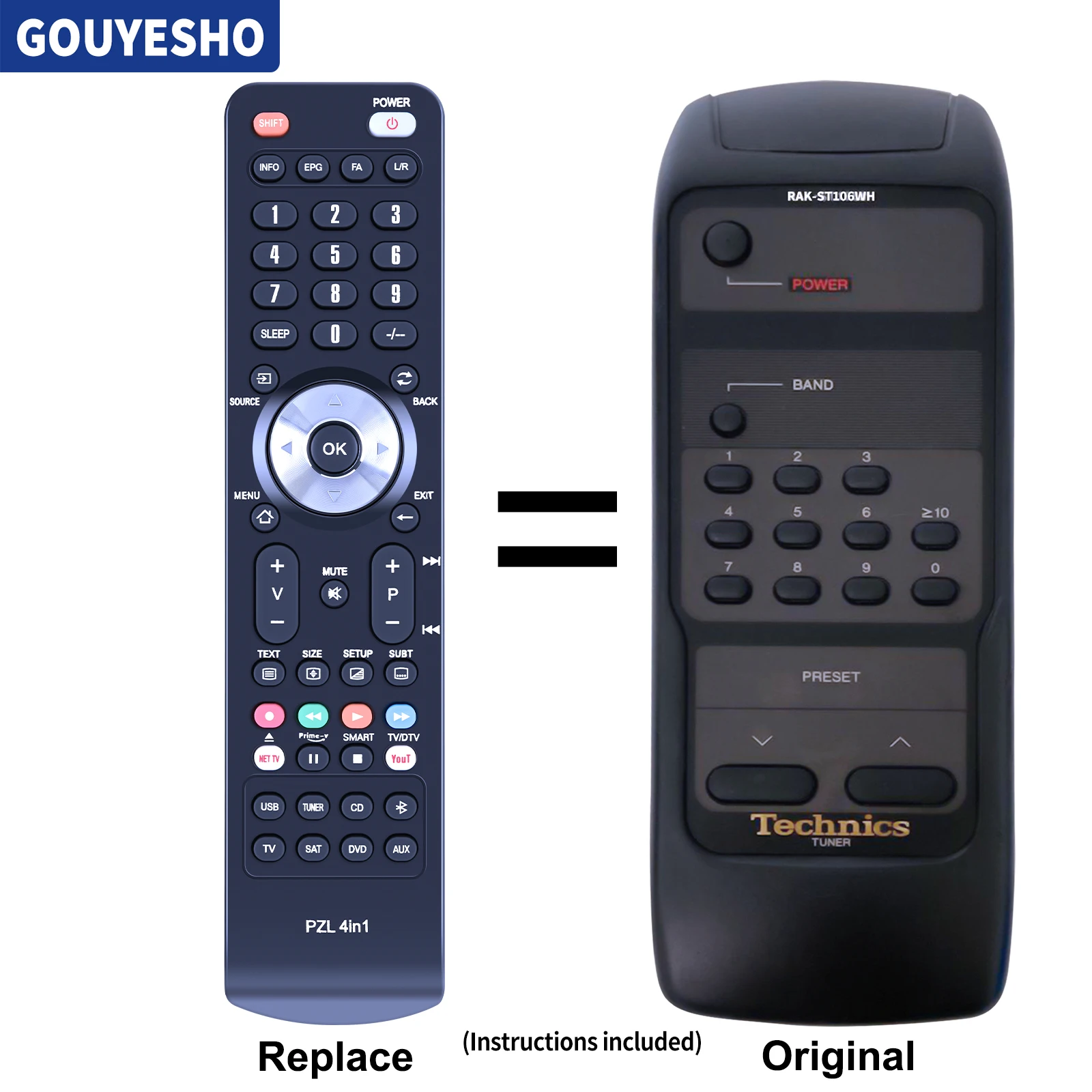 

New Remote Control RAK-ST106WH for Technics ST-GT550