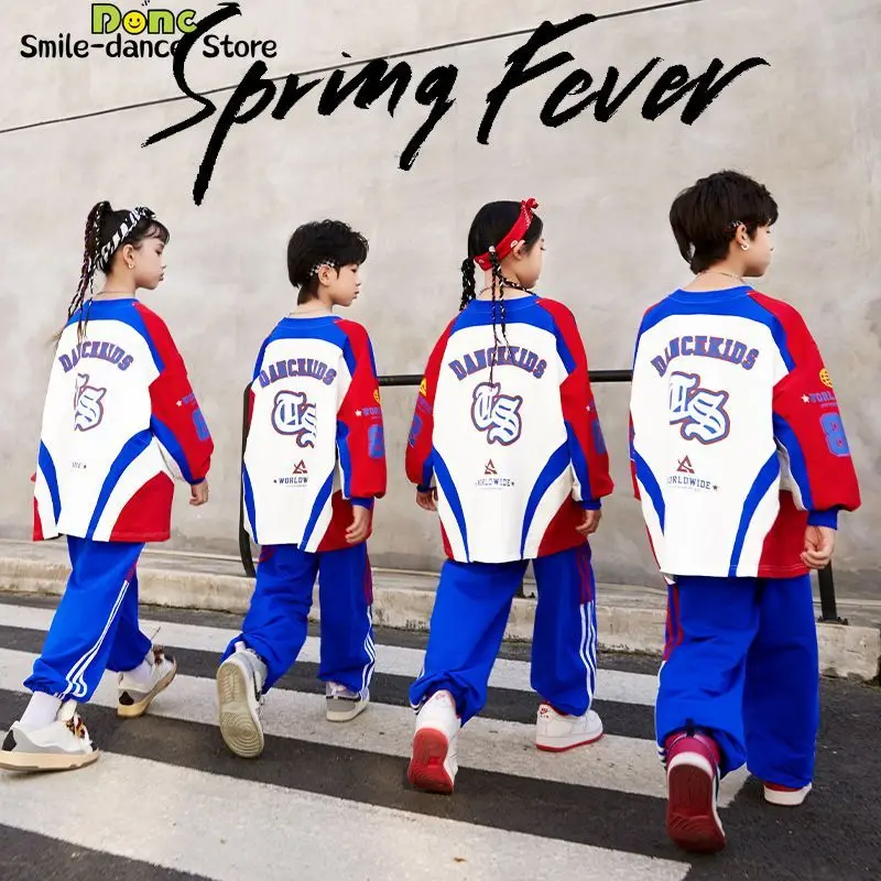 في سن المراهقة الشارع الشهير ملابس رياضية الجاز البلوز الفتيان الفتيات مجموعات تي شيرت بانت Sweatpant رياضية الأطفال ملابس الرقص ازياء