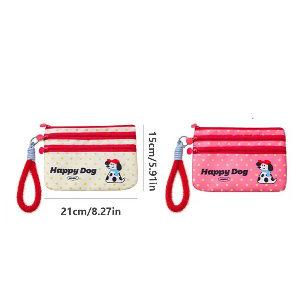 with Hanging Rope Document Organizing Bag High-capacity Multi-layer ID Card Storage Bag Dog Pattern Airplane Check-in
