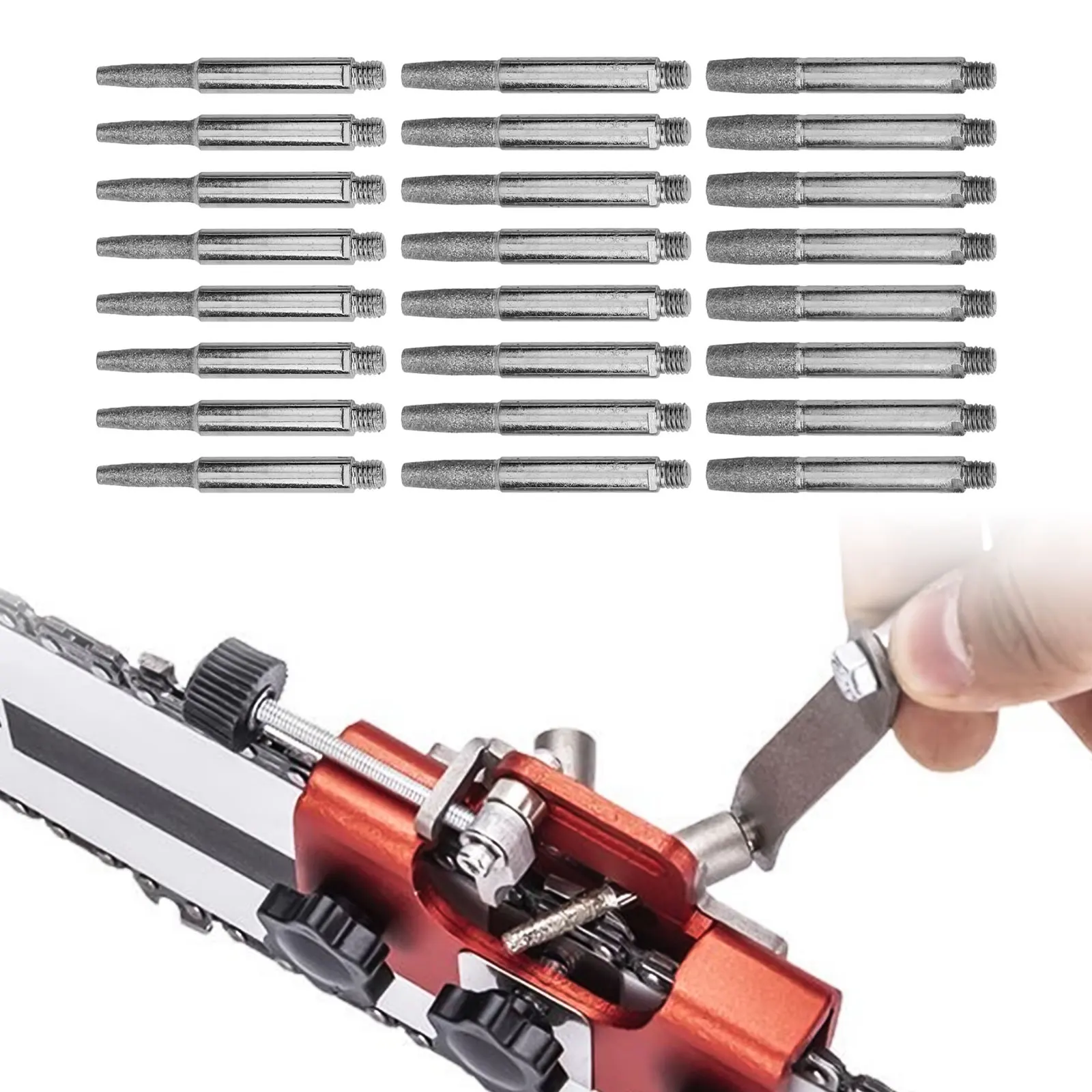 

Parts Grinding Heads 24pcs Electric For 12-20\\\\\\\\\\\\\\\" Chain Saws For Chainsaw For Hand Crank Portable Sharpener Bits