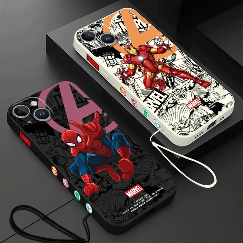 Ironman Spiderman Marvel Phone Case for Redmi 9T 9C 9 10 9A 9i 10C 12 K40 Pro K60 Ultra Cover Shockproof TPU Coque