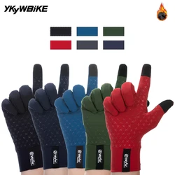 YKYWBIKE Cycling Gloves Full Finger Waterproof Autumn Winter Warm Touchscreen AntiSlip Skiing Army Cycling Snowboard Gloves