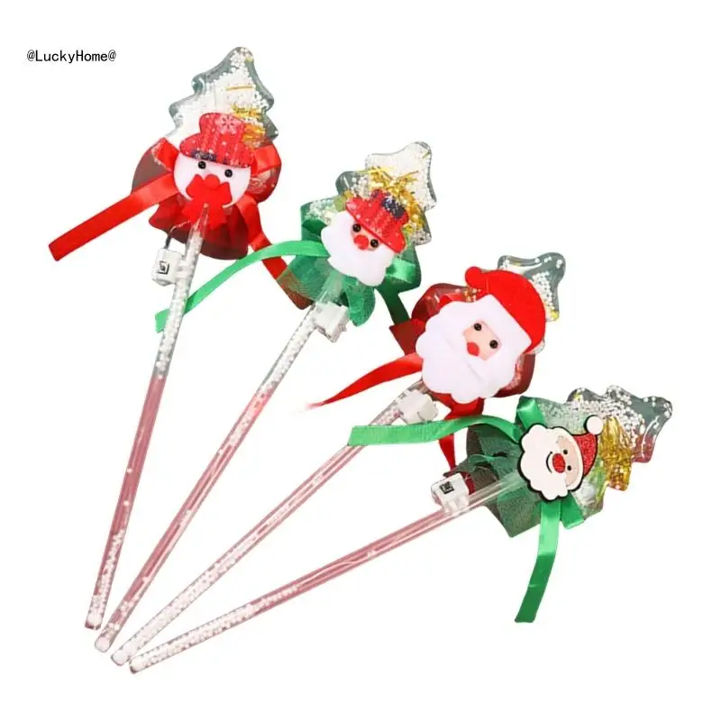 Set of 4 Christmas Star Flashing Sticks For Creating Pleased Party 11UA