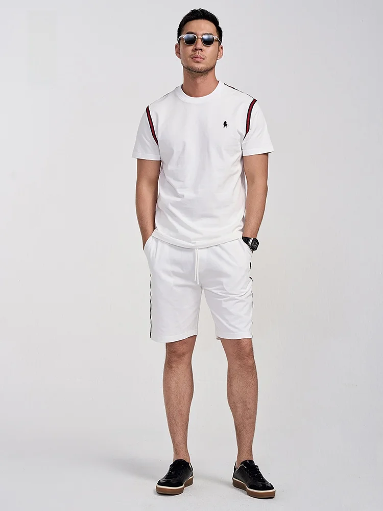 

Paolo Garage мужской летний повседневный спортивный комплект из двух предметов ort Sve футболка и orts хлопковая молодежная модная одежда