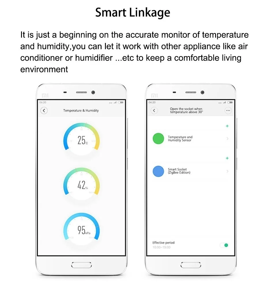 Aqara Temperature Sensor Smart Air Pressure Humidity Environment Sensor Smart Control Zigbee Connection For Xiaomi APP Mi Home