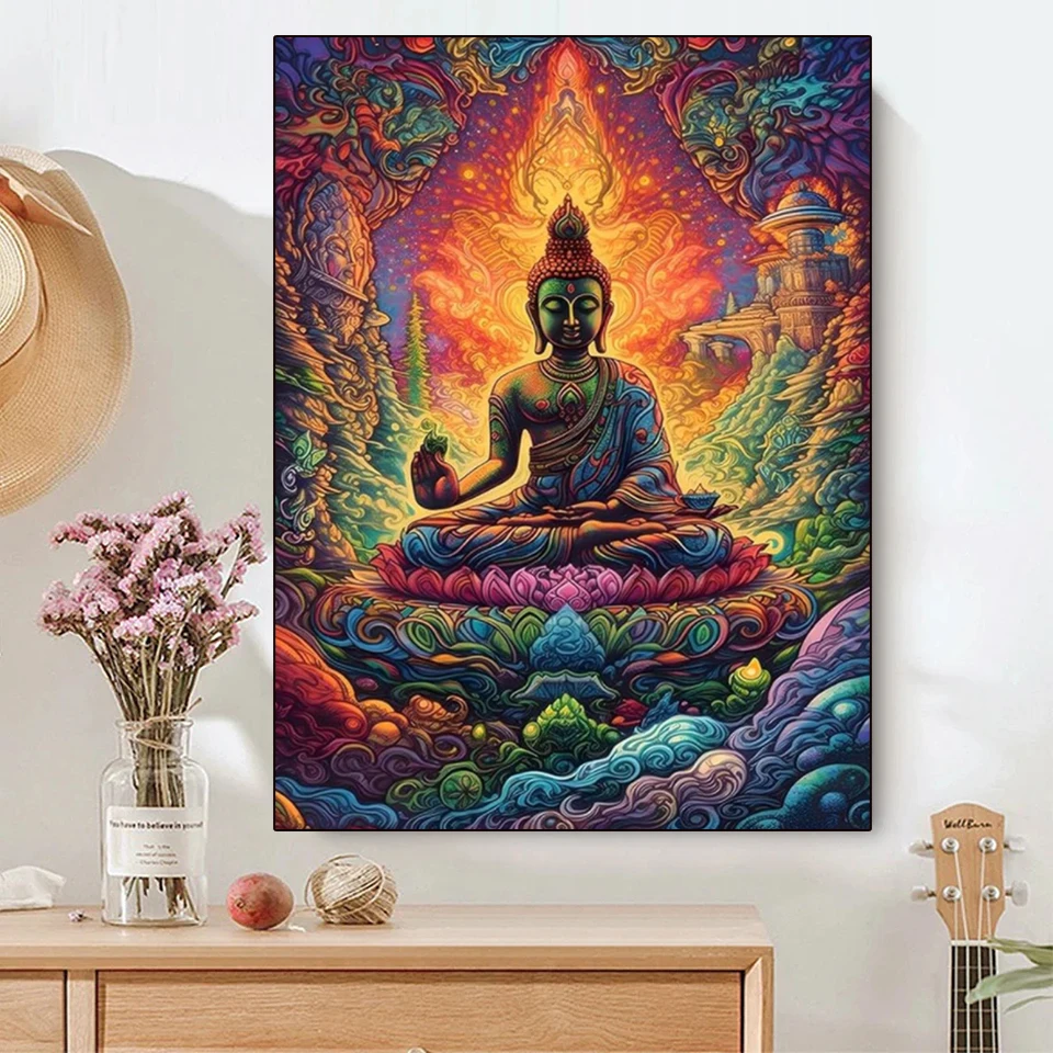 

Colorful Buddha statue 5D DIY New Mosaic Diamond Painting Full Drill Diamond Embroidery Mosaic Cross Stitch Kit Home Decor 2024