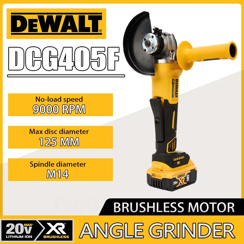 DeWalt Brushless Lithium Angle Grinder 20V Cordless Electric Polisher Metal Cutter Grinder DCG405