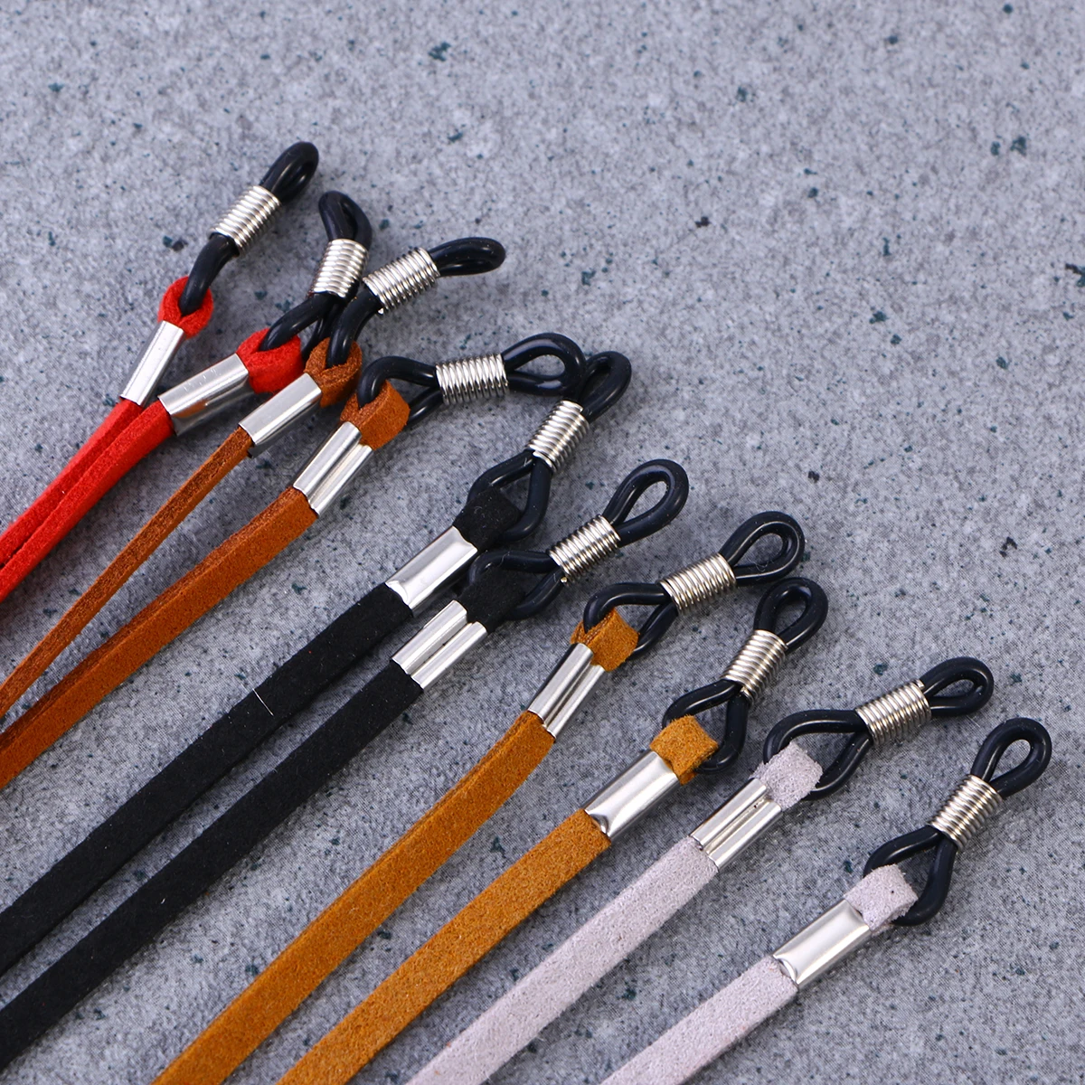 

5pcs Non-slip Glasses Strap Adjustable Sunglasses Cord Durable Metal Coils Anti-slip Loops Eyeglasses Retainer Lanyard