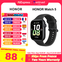 Global Version HONOR Watch 5 Smartwatch Precise GPS Tracking Quick Health Scan 1.85-inch Large Display GPS Supported IP68