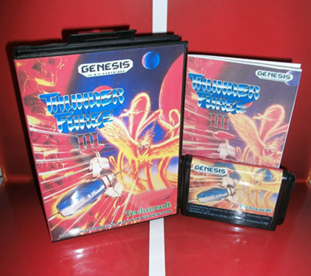 Thunder Force III with Box and Manual for 16 Bit Sega MD Game Cartridge Megadrive Genesis System