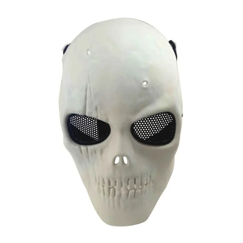 DY20Skull Masker Lapangan Luar Ruangan Horor Thriller Cosplay Tengkorak Masker Kreatif Masker Airsoft Tengkorak Masker Pelindung Penuh Tengkorak Militer