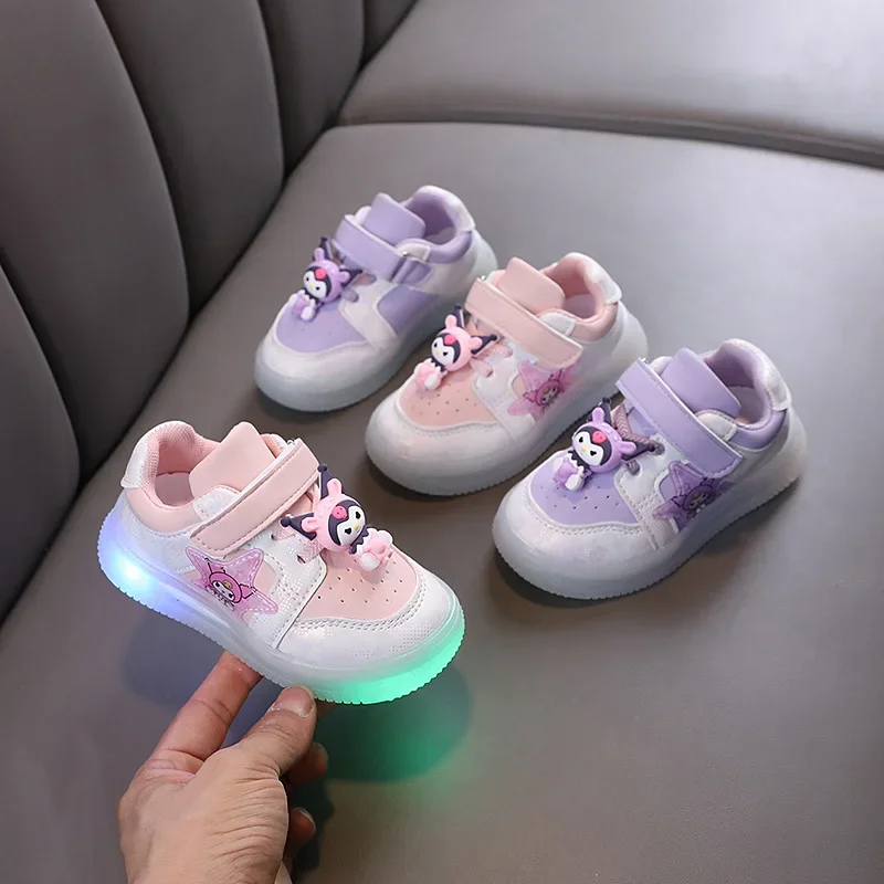 

Disney Children's Sneakers Boys Girls Lotso Led Light Sport Shoes Student Shoes Hook Anti-slip Kids Outdoor Shoes Basket Shoes