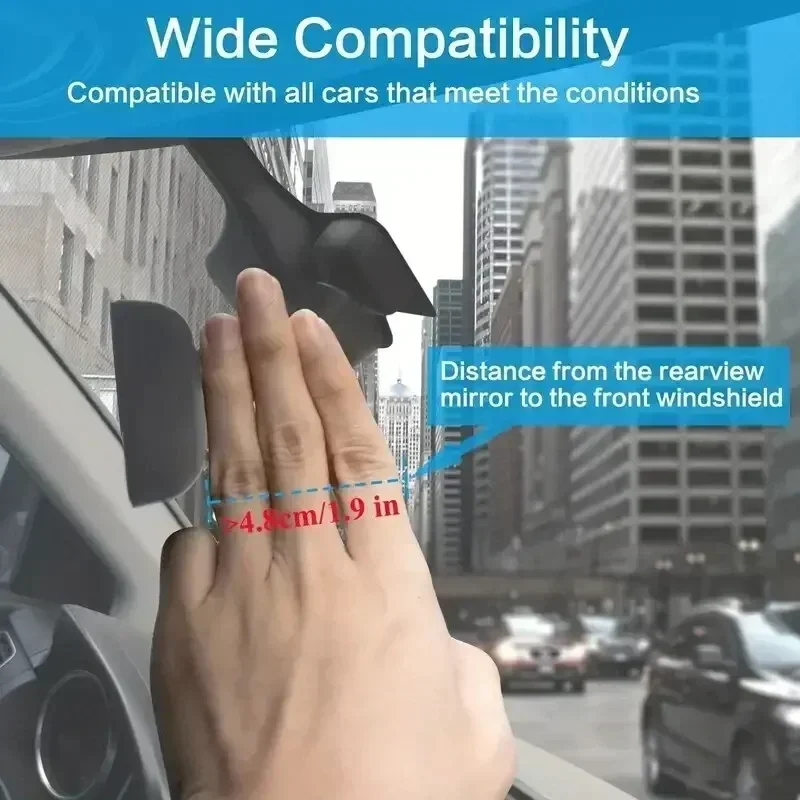 360° Rotating Rearview Mirror Phone Holder, Universal Car Mount for All Smartphones, GPS Multifunctional Magsafe car charger