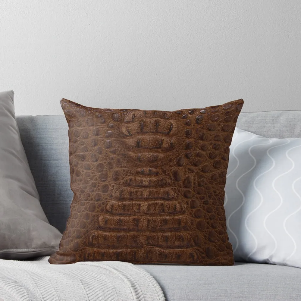 

Crocodile leather texture. Throw Pillow autumn decoration Cushion Cover For Sofa luxury home accessories pillow