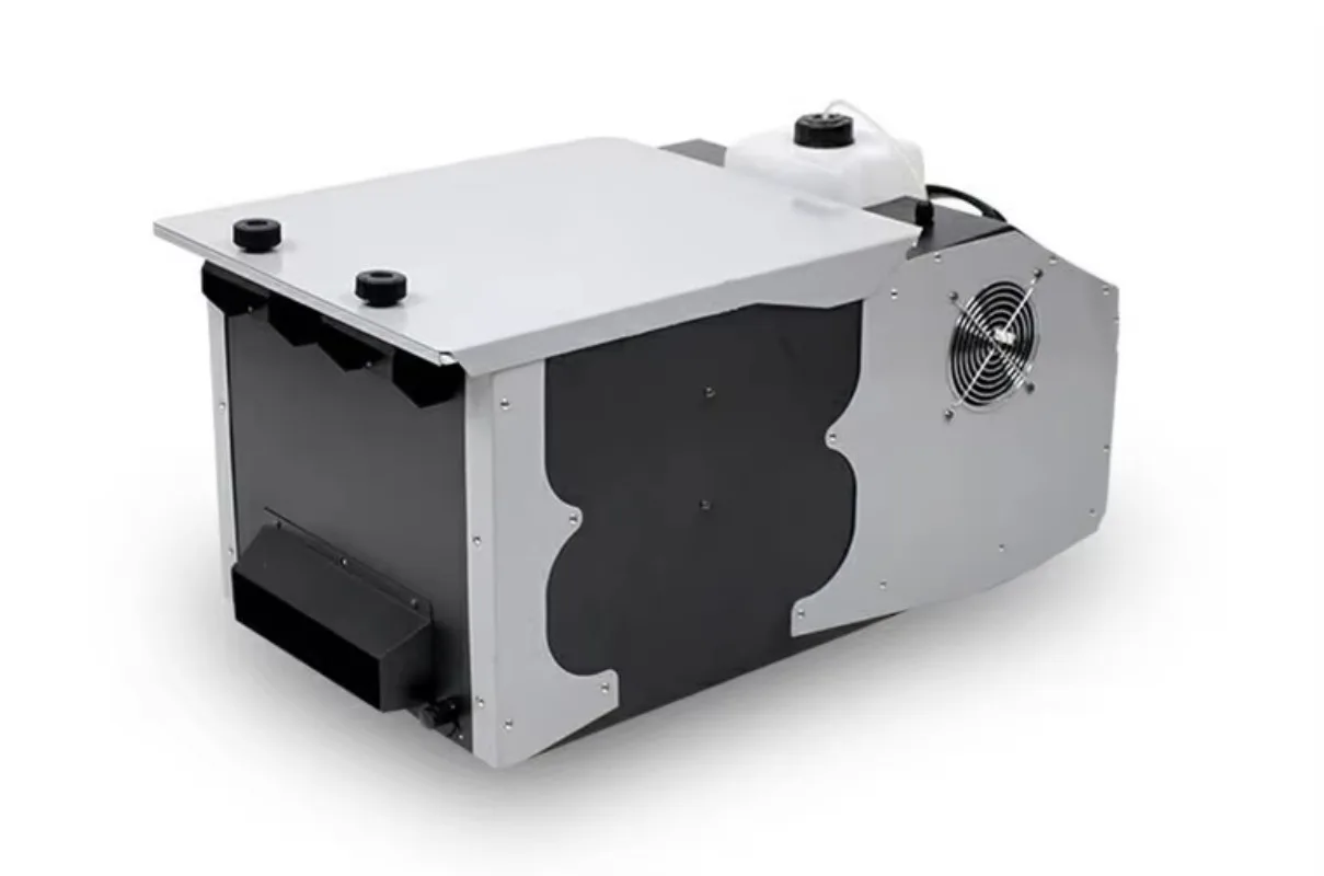 1500W Small Ground Stage Fog Smoke Machine with LED Light Source and RGBW Emission Remote Control Low Flying Effect