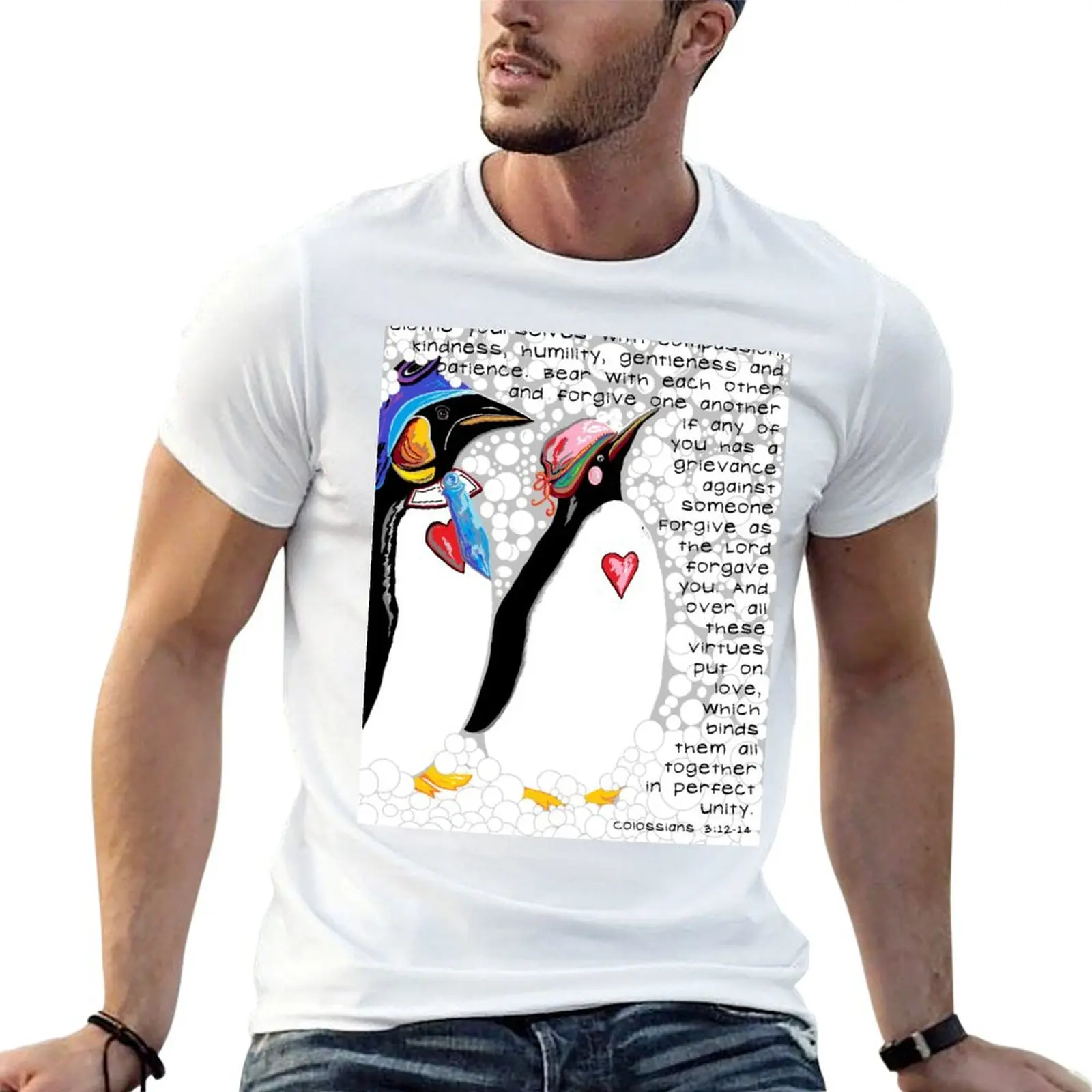 T-shirt à manches courtes à séchage rapide pour l'entraînement, avec inscription « Clothe Yourselves with Compassion »