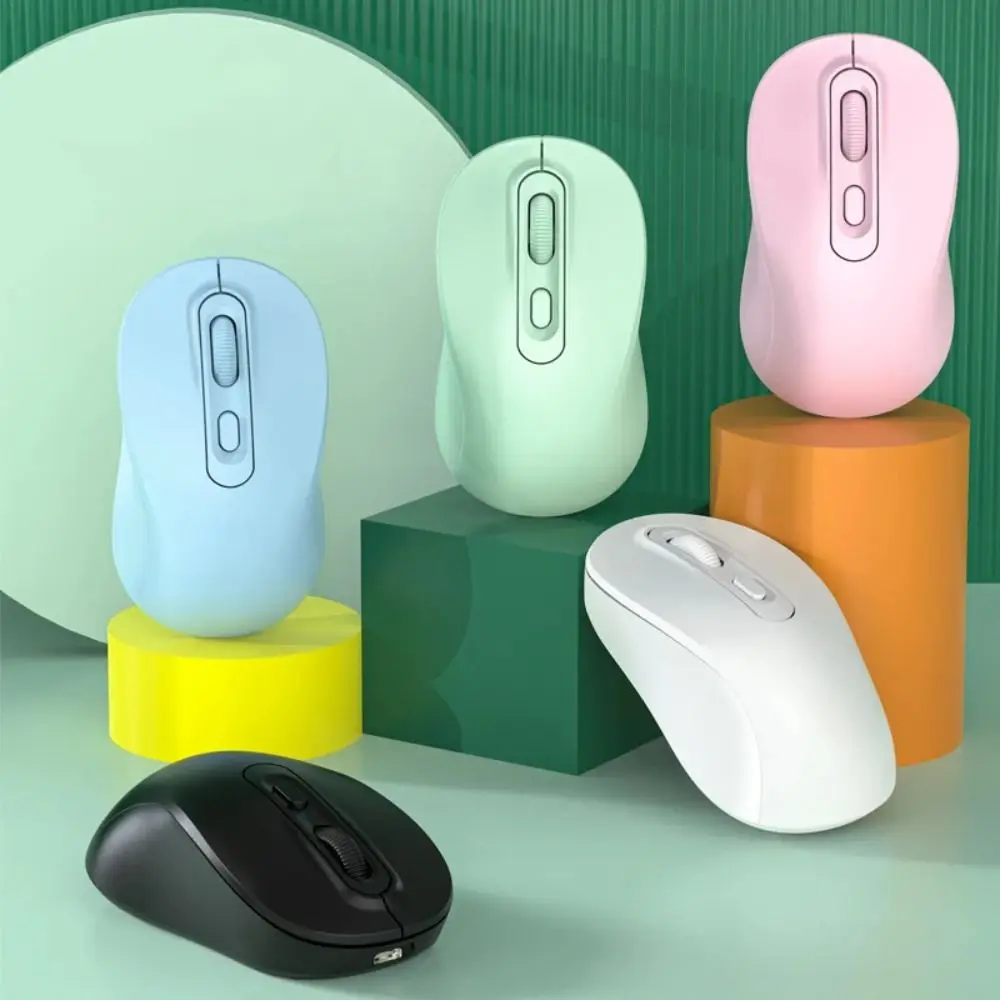 2.4GHz Macaron Wireless Mouse Noiseless 1600DPI Ergonomics Wireless Mouse Low Energy Consumption Portable