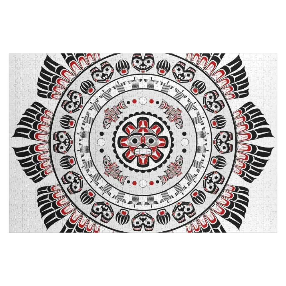 

Pacific Northwest Native American Art Mandala Jigsaw Puzzle Custom Photo Jigsaw Pieces Adults Puzzle