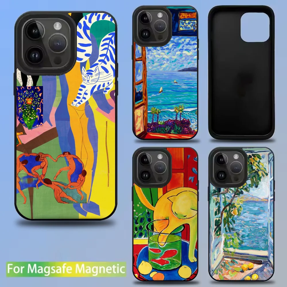 

Henri Matisse Art Phone Case For IPhone 16 15 14 13 12 11 Pro Mini Max Soft Magnetic Cover