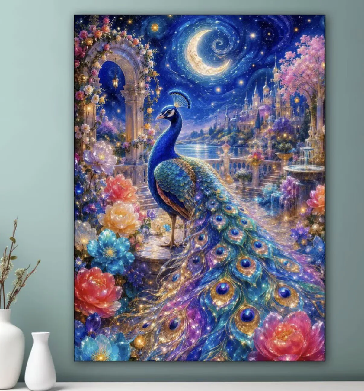 9CT 11ct 14ct Pauwprint Kit Borduurset DIY Handwerk Huisdecoratie Ambacht Met Naalden en Garen 118 Kleuren