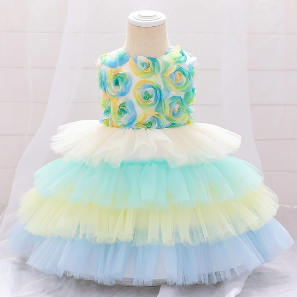 Toddler Baby Girl 1 Year Birthday Party Dress Costume Newborn Christmas Cake Lace Wedding Princess Dresses Baby Clothes Vestido