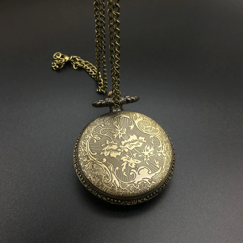 Relógio de bolso retrô com caveira de quartzo masculino com corrente pingente de moda vintage pendurado mecânico
