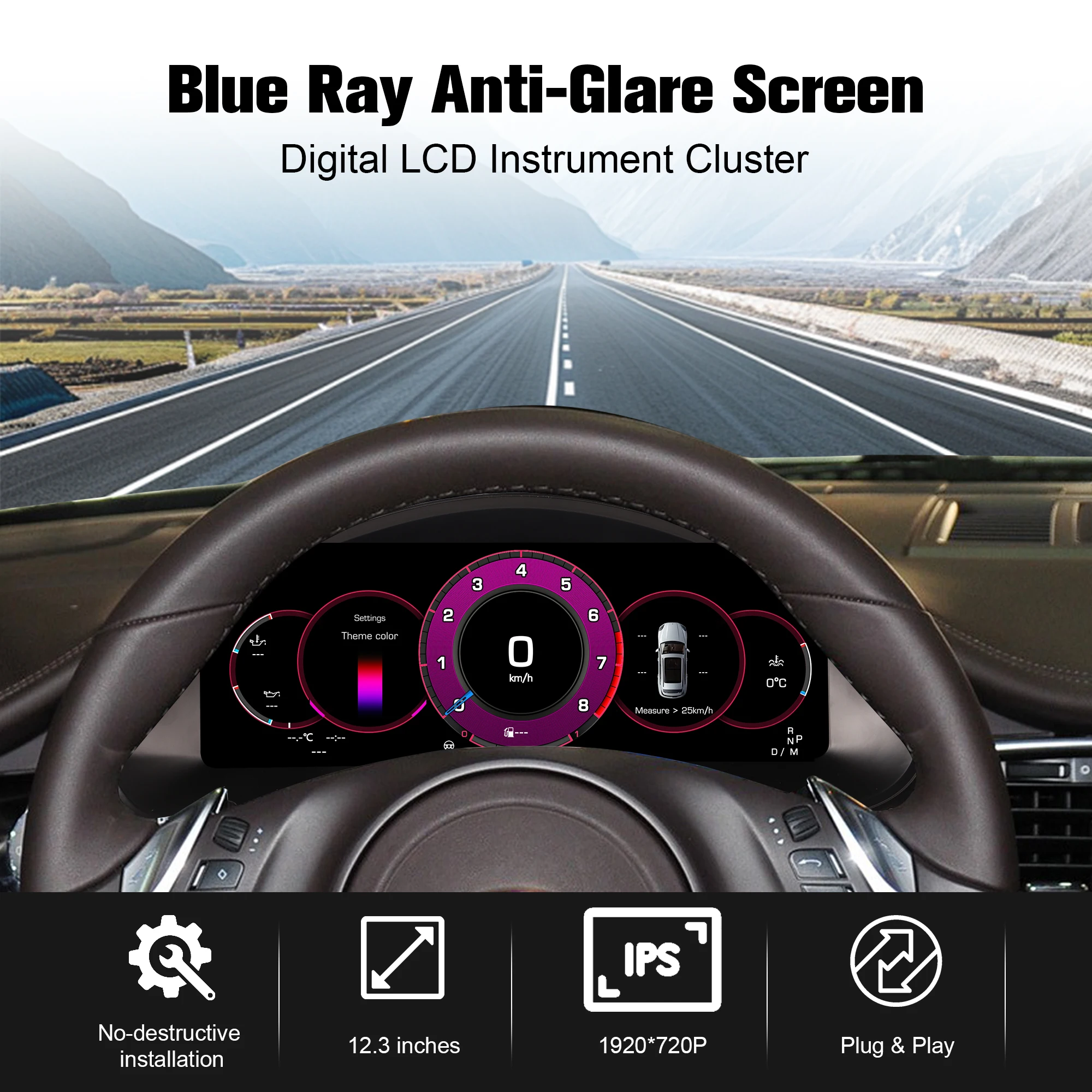 Ensemble d'instruments numériques 12,3 pouces pour Porsche Panamera 2010 – 2016, jauge de tableau de bord, compteur de vitesse