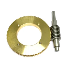 1:90 1M 90T Stainless Steel Worm Gear Wear-resistant Large Reduction Ratio Gear Set