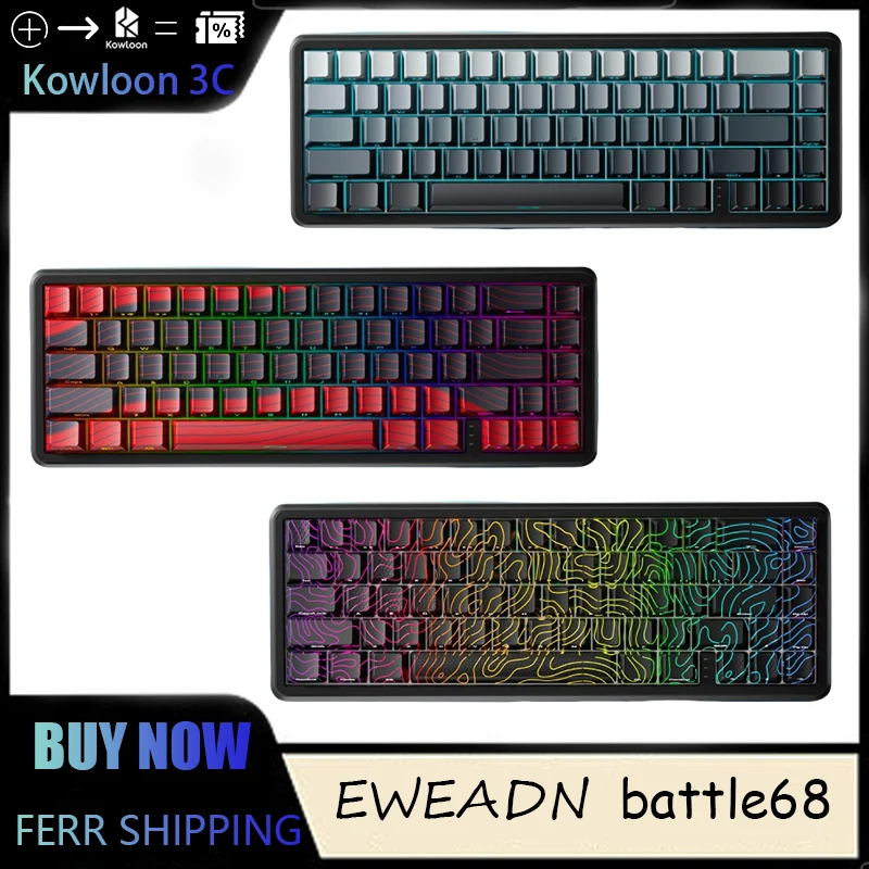 EWEADN Battle68 Mechanical Keyboard Gaming Magnetic Switch 0 Deadband Ultra Low Latency RT Hot Swapping 8K 0.125ms 8000Hz