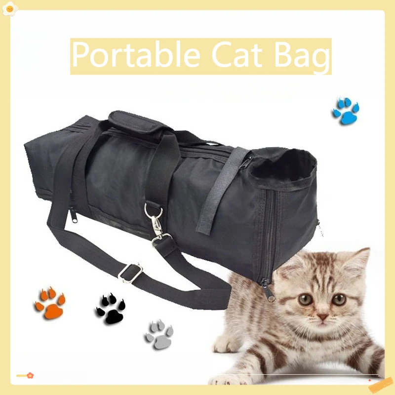 

Portable Cat Bag, Anti-scratch Bite Fixed Cat Bag Injection Bags, Foldable Pet Cat Bag pet backpack with shoulder strap