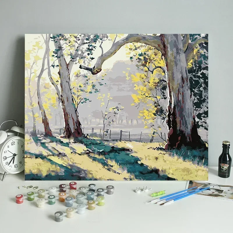 

22995-Tulip diy Цифровая акриловая Цветочная живопись взрыв ручная работа пейзаж живопись
