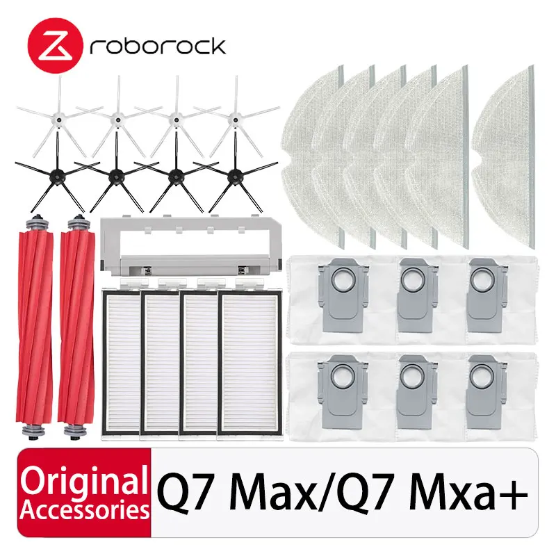 

Roborock Q7 Max / Q7 Max+ / Q7 Plus / T8 Hepa Filter Robot Vacuum Cleaner Spare Parts Main Side Brush Mop Cloth Dust Bag