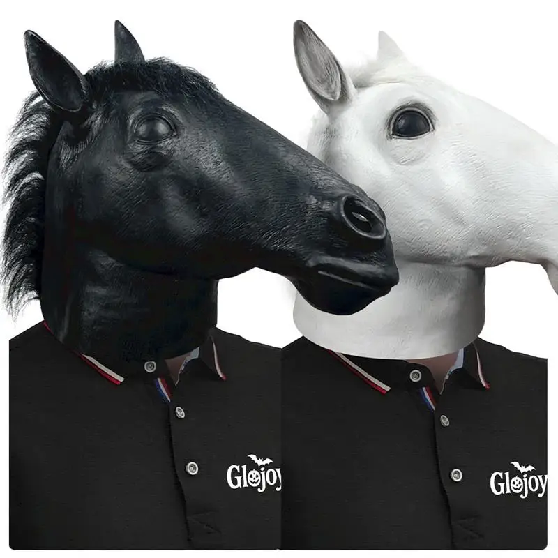 3d動物ヘッドマスクリアルな雄牛と馬の頭飾りステージパフォーマンス小道具年次会議プログラム雰囲気を盛り上げる熱気